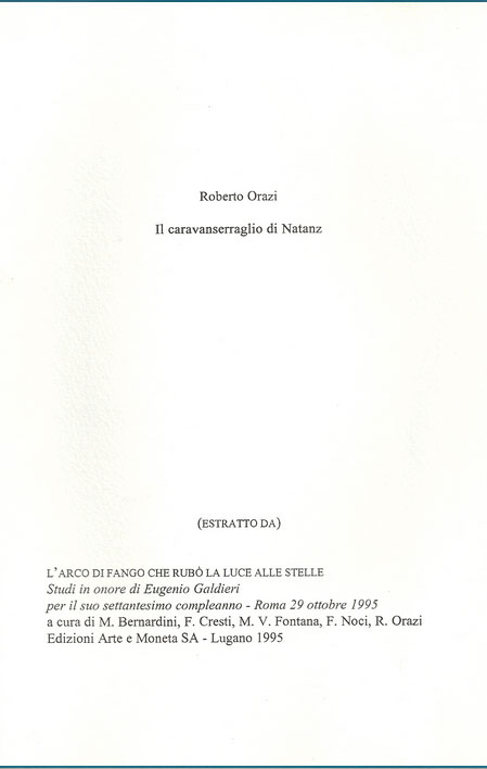 Roberto Orazi Pubblicazioni